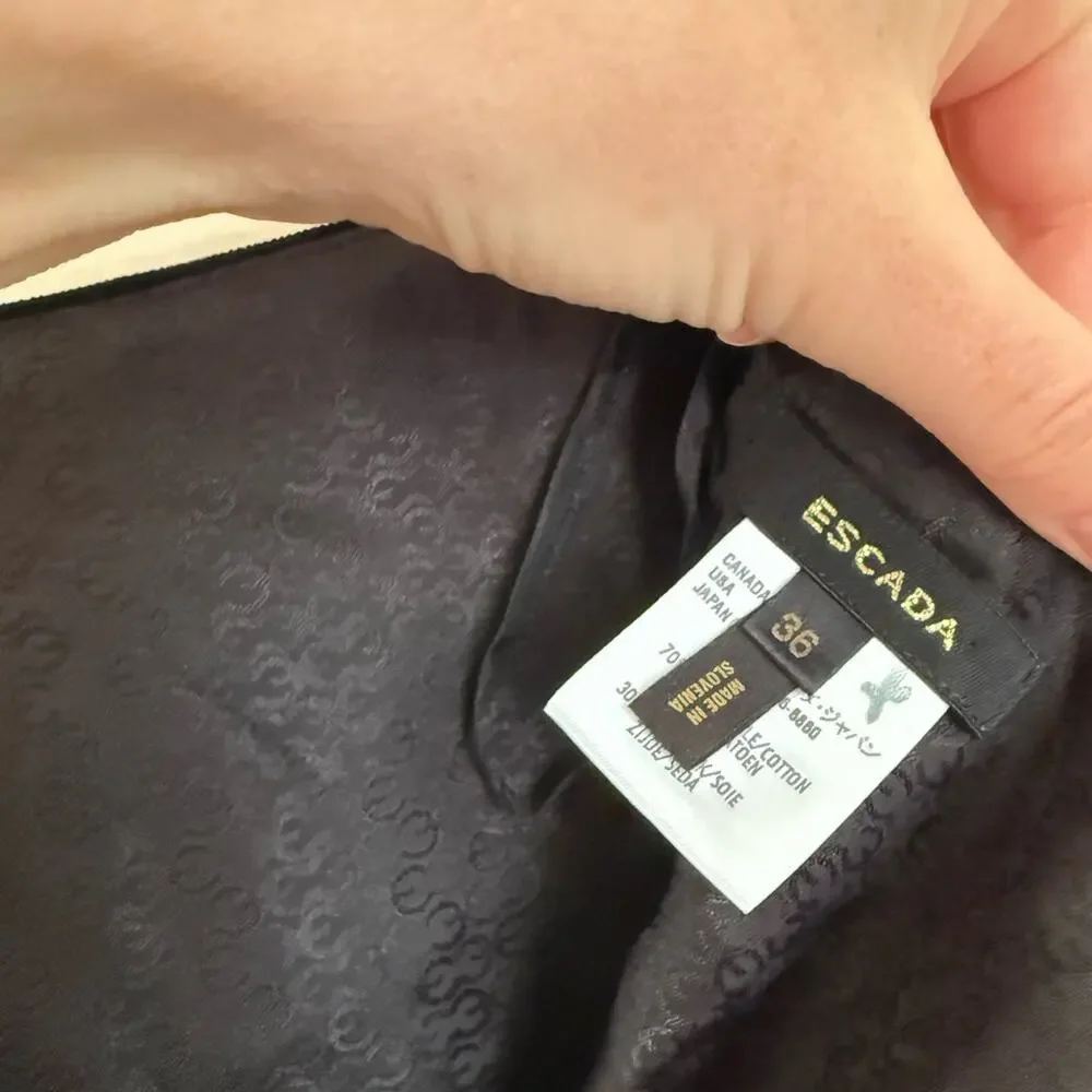 Escada Black Velvet Pencil Skirt - Picture 4 of 6